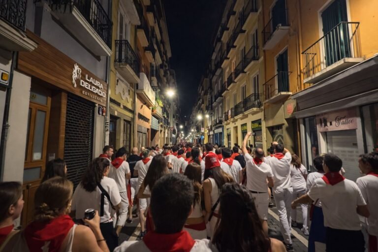 San Fermín experience at night