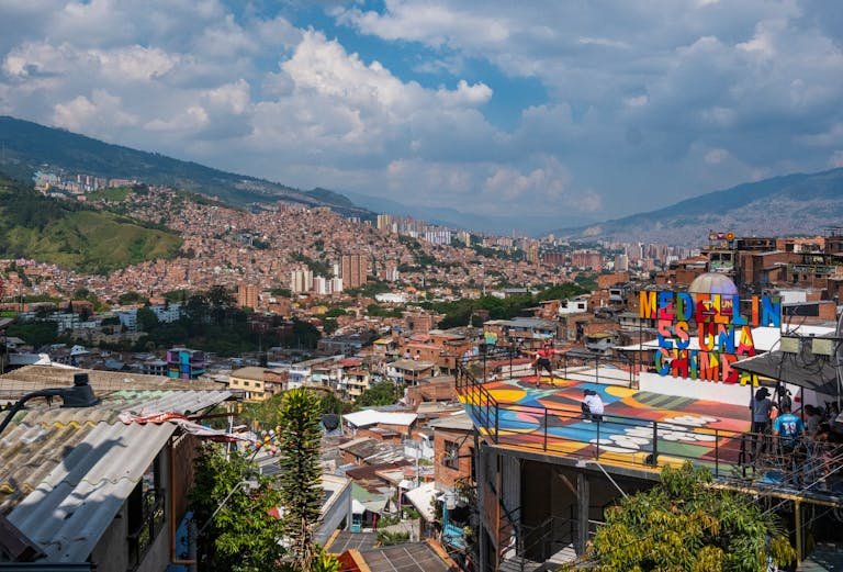 Panoramic view of Medellín's cityscape