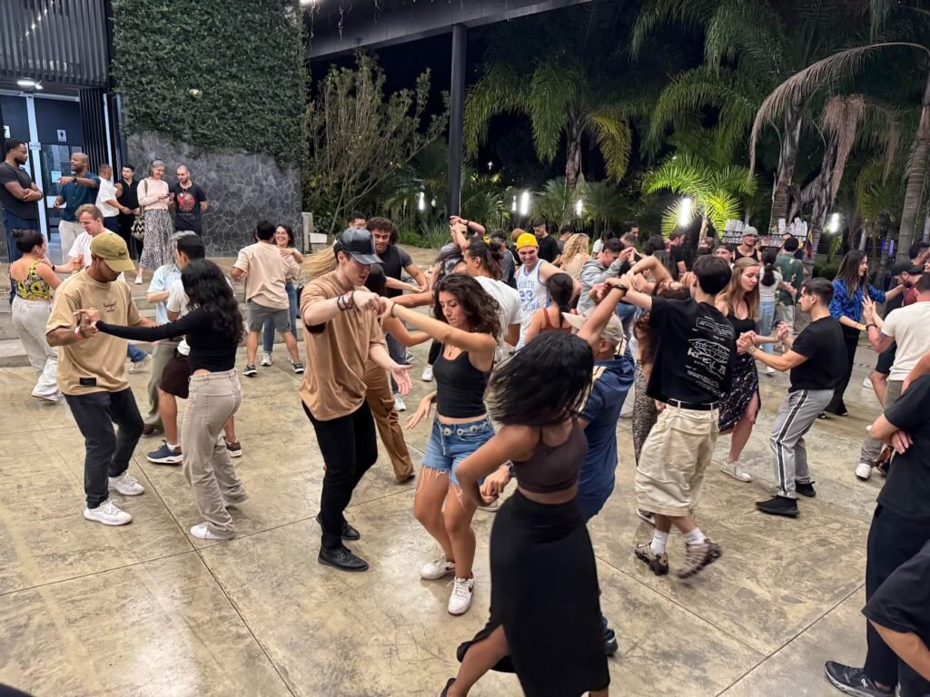 Where to dance bachata in Medellin - Outdoor bachata social at Parques del Río in Medellín