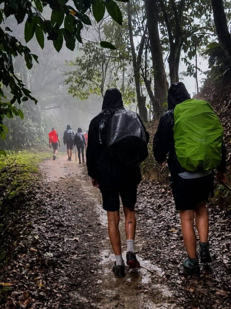 Muddy trail on the Lost City Trek in Colombia